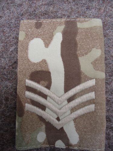 Britisch Army  Gradabzeichen  Sergeant MTP tarn  neu