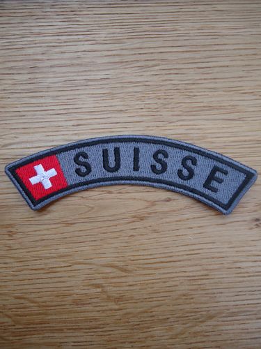 Schweizer Armee  SUISSE Abzeichen in grau neu